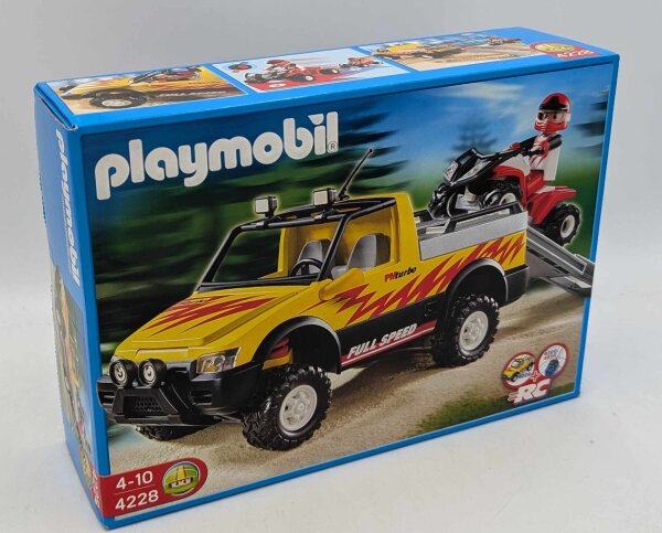 PLAYMOBIL 4228 Pick-Up mit Racing Quad