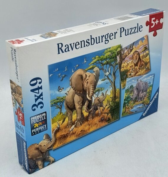 Ravensburger 08003 Wilde Giganten Kinderpuzzle 3 x49 Teile Puzzle