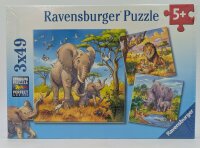 Ravensburger 08003 Wilde Giganten Kinderpuzzle 3 x49 Teile Puzzle