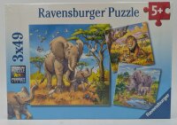 Ravensburger 08003 Wilde Giganten Kinderpuzzle 3 x49 Teile Puzzle