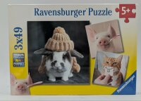 Ravensburger 08028 Witzige Tierportraits 3 x 49 Teile Puzzle