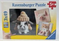 Ravensburger 08028 Witzige Tierportraits 3 x 49 Teile Puzzle