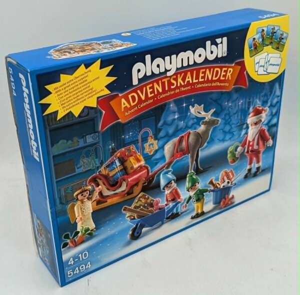 PLAYMOBIL 5494 Adventskalender Weihnachtsmann beim Geschenke packen