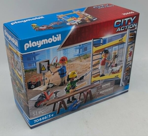 PLAYMOBIL 70446 Baugerüst mit Handwerkern City Action