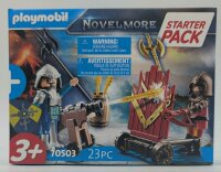 PLAYMOBIL 70503 Novelmore Starter Pack Ergänzungsset schussfähiger Kanone und fahrbarem Schutzschild