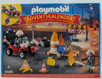 PLAYMOBIL 9486 Adventskalender Feuerwehreinsatz auf der Baustelle