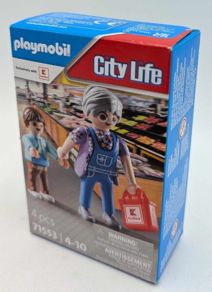 PLAYMOBIL 71553 Kaufland Oma mit Enkel beim Einkaufen
