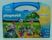 PLAYMOBIL 9103 Picknick mit Kinderwagen und Dreirad Family Fun Koffer