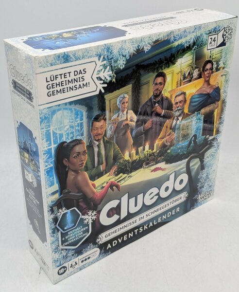 Hasbro Cluedo Adventskalender Geheimnisse im Schneegestöber