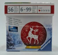 Ravensburger 11495  Weihnachtskugel Rentier 56 Teile 3D Puzzle-Ball