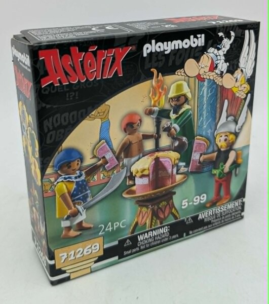 PLAYMOBIL 71269 Asterix Pyradonis vergiftete Torte Kleopatra`s Vorkoster sowie Pyradonis und dessen Helfer Schraubzieris