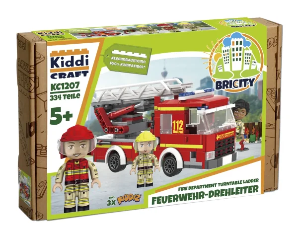 KiddiCraft KC1207 Brickcity Feuerwehr-Drehleiter