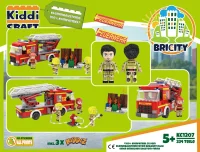 KiddiCraft KC1207 Brickcity Feuerwehr-Drehleiter