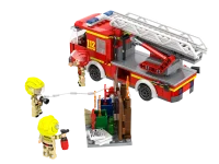 KiddiCraft KC1207 Brickcity Feuerwehr-Drehleiter