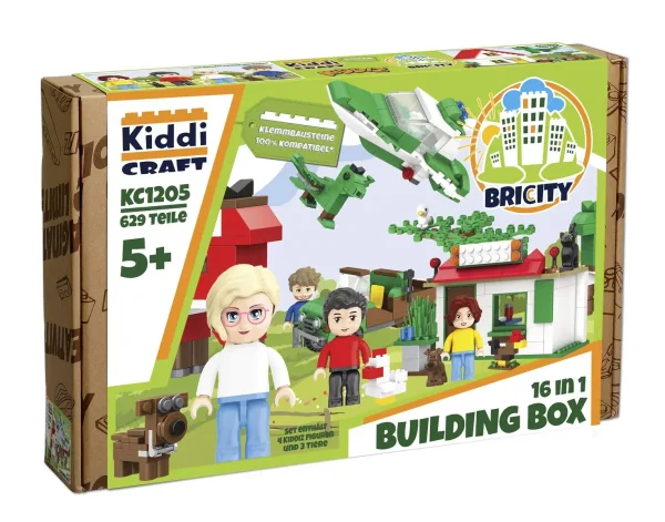 KiddiCraft KC1205 Brickcity 16 in 1 Building Box