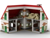 KiddiCraft KC1108 Brickfarm Bauernhof Stall