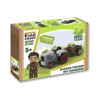 KiddiCraft KC1109 Brickfarm Kleiner Trecker mit Anhänger