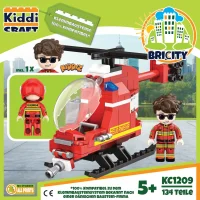 KiddiCraft KC1209 Brickcity Feuerwehr Helikopter