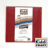 KiddiCraft KC32RSA Stapelbauplatte Rot 32 x 32 Noppen...