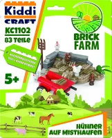 KiddiCraft KC1102 Brickfarm Hühner auf Misthaufen