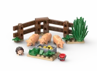 KiddiCraft KC1103 Brickfarm Schweine im Freiland