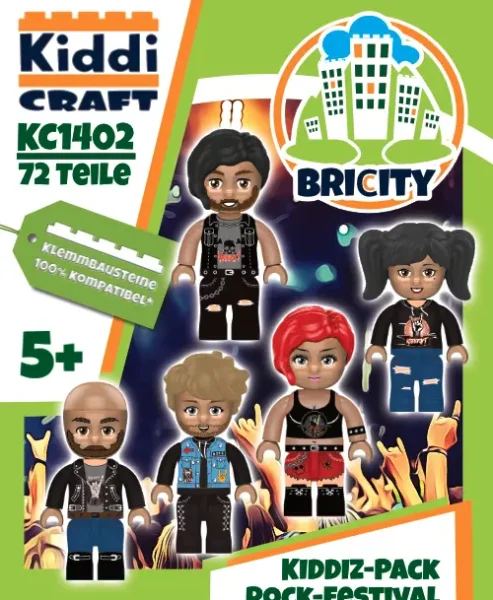 KiddiCraft KC1402 Brickcity Figuren-Pack: Rock-Festival