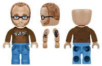 KiddiCraft KC1406 Brickcity Figuren-Pack: Held der Steine & Johnny´s World